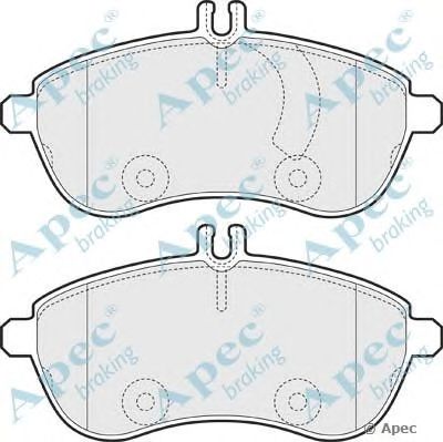 APEC BRAKING pad1565 -  Комплект тормозных колодок, дисковый тормоз